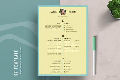 CV Template clean clean cv cover letter cv design cv template design illustration job job cv minimal modern modern cv professional clean professional cv resume resume cv resume design resume template simple cv word