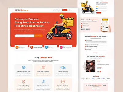 Bonik Delivery Landing Page ui website