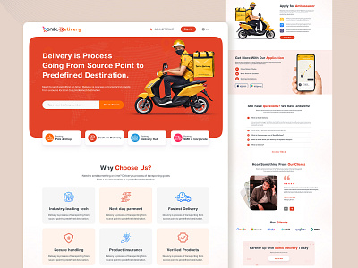 Bonik Delivery Landing Page ui website
