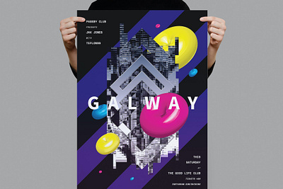 Galway Poster / Flyer abstract catalog clean club colorful design flyer flyer template geometric graphic design illustration indesign magazine music poster poster flyer poster template print printable template