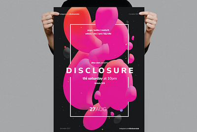 Disclosure Poster / Flyer branding catalog clean design disclosure disclosure poster dj flyer flyer template futuristic graphic design hipster illustration indesign magazine poster poster template print printable template