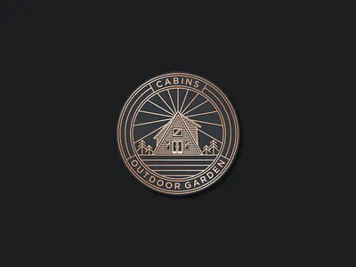 CABINS MONOLINE LOGO 3d animation branding design graphic design illustration logo motion graphics ui vector