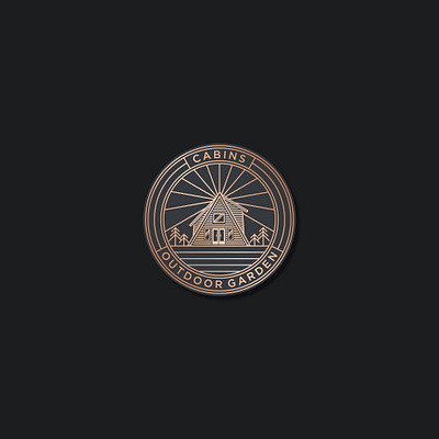 CABINS MONOLINE LOGO 3d animation branding design graphic design illustration logo motion graphics ui vector