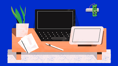 My desk workspace abstract design illustration photoshop shapes