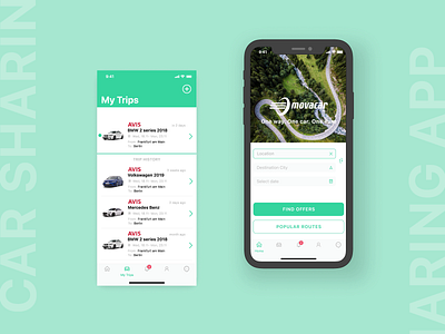 iOS/Android app development, UX/UI design for CarMotus car car rent car rental car service green and white green identity native app native app development native apps service ux design vehicle vehicle rental vehicle services