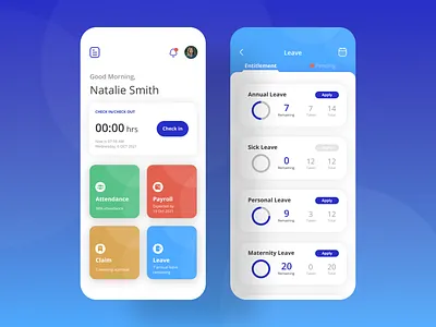 HR App Concept app application graphic design hr mobile app payroll ui ux