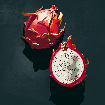 Dragonfruit design illustration procreate sketch sketchbook