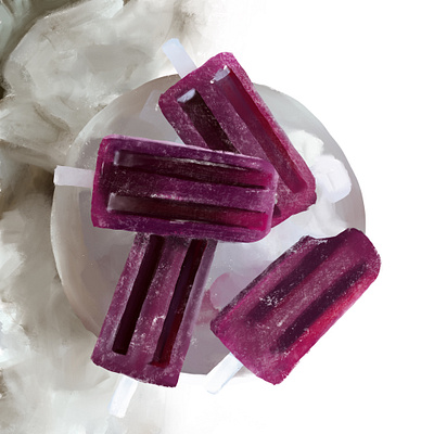 Java Plum Popsicle design illustration procreate sketch sketchbook
