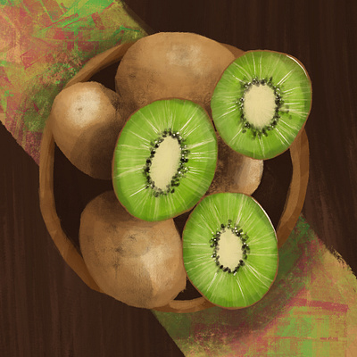 Kiwi design illustration procreate sketch sketchbook