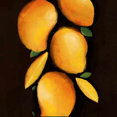 Mangoes design illustration procreate sketch sketchbook