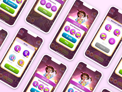 Diamond Diaries Saga - Boosters management concept app boosters candy crush concept design diamond diaries saga game gamer gaming king mobile power-up ui ux videogame