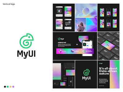 MyUI logo proposal app app icon application automatisation cameleon colorful custom experience gradient logo logodesign logodesigner moodboard personalized software software company logo symbol ui user user interface