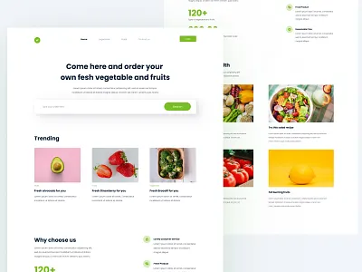 VegeFruits - vegetable and fruits ordering website design ui uidesign web design