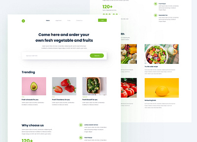 VegeFruits - vegetable and fruits ordering website design ui uidesign web design