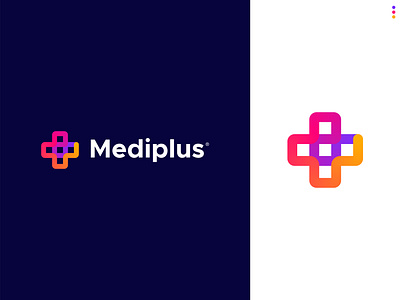 Modern Mediplus Logo Design app branding colorful design ecommerce health icon iconic illustration lettermark logo logo design logo mark logos medical logo mehpix modern logo modern medical logo only1mehedi plus