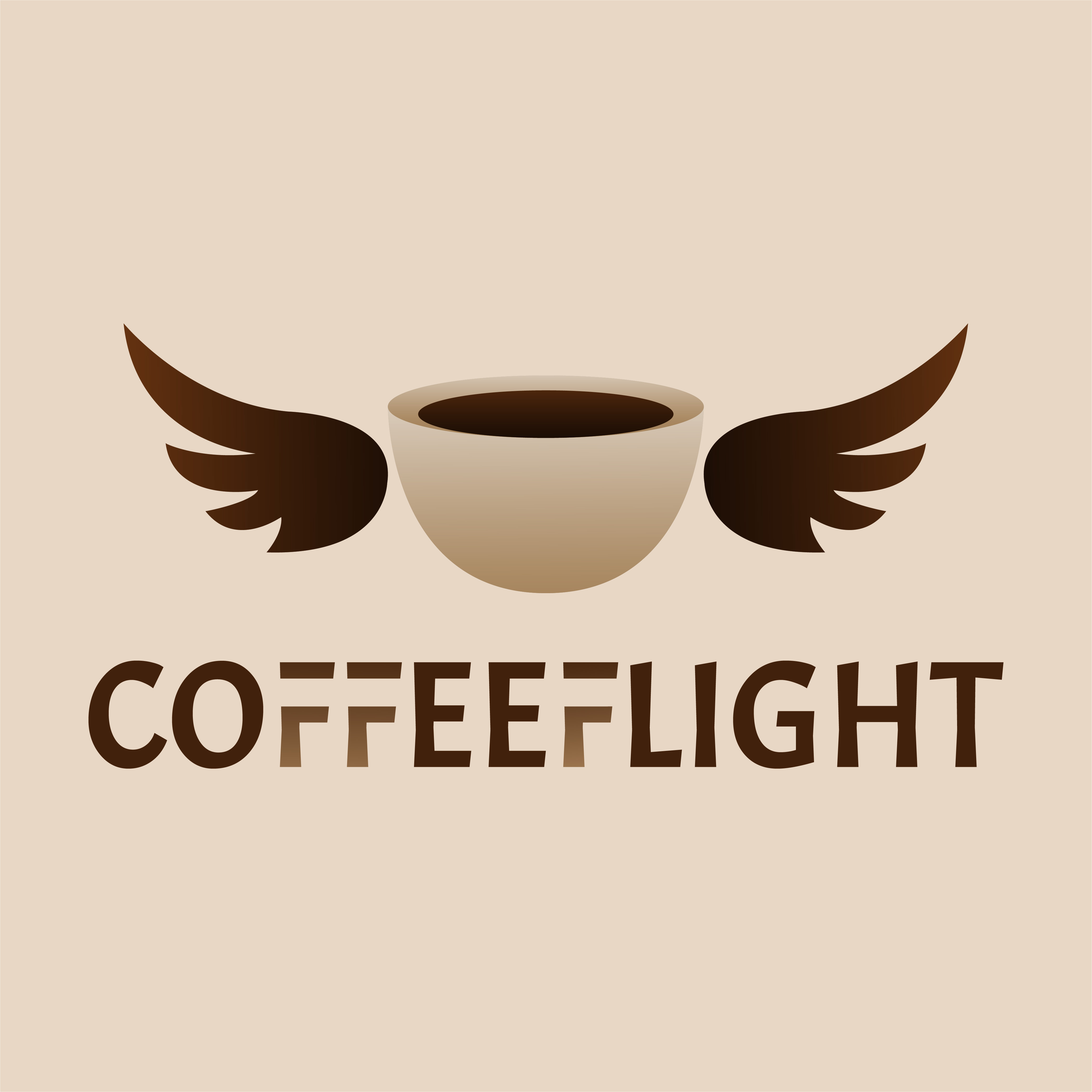 CoffeeFlight Logo design graphic design illustration logo