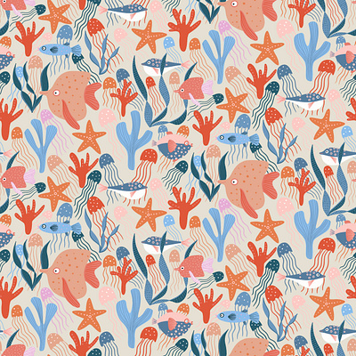 Under The Sea art licensing design illustration kids pattern pattern pattern design surface design surfacedesign