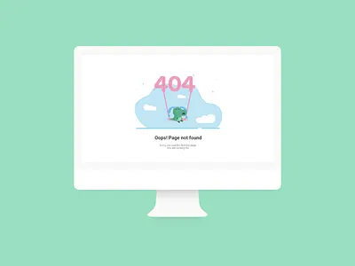 404 Error Page Dino 2d character 404 design dino emptypages error illustration page ui ux web