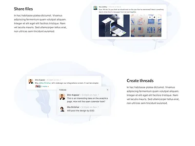 Nifty Project Management: Discussions asana chat clean design discussions landing minimal simple slack trello ui ux web website
