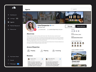 Realtor App - Realtor Profile product design real estate ui ux