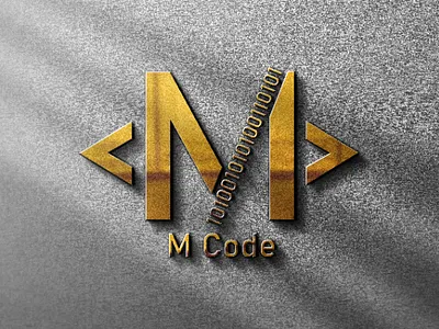 M code Logo brand brand code coding designer logo logo design mockup programming