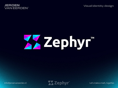 Zephyr - Logo Design 🪁 bolt branding club creative colors creative logo fast flash greece kite lettermark logo logo symbol logomark logos modern logo speed sport startup visual identity design zephyr