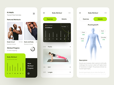 Fitnesso - Fitness Mobile App app burn calories app chart clean ui design diet app dribbble fitness fitness app freelance freelancer mobile app popular sport sport app ui uiux workout workout app