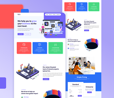 Business Grow Concept. adobe xd business business farming concept design enterprise execution growth illustration marketing minimal ui ux web concept web design website