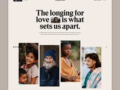 Helping Hand — About Page about aid design editorial help initiative interaction motion poverty social society ui ux web website