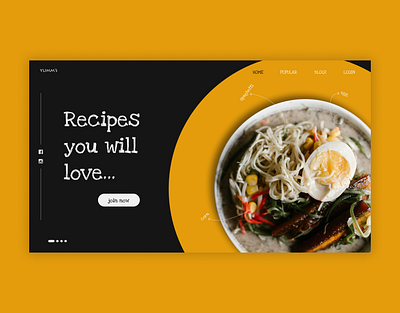 food recipe landing page design figma food web design graphic design landing page design minimalist design ui design uiux web design web designer web designing website design