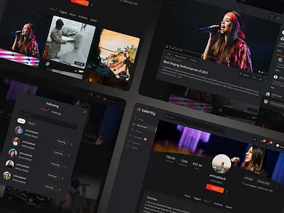 Account page | Social media account account page content maker creator creator account dashboard online account online post photo post portfolio post social media social network social post talented people ui video maker video post web web app