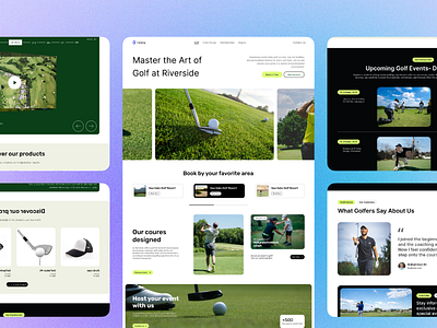 "Modern and Sleek Golf Landing Page Design" app appdesign figma golf website typography ui ux webdesign