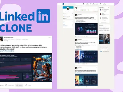 Linkedin Clone: In the Age of AI Posts ai figma linkedin clone ui webdesign