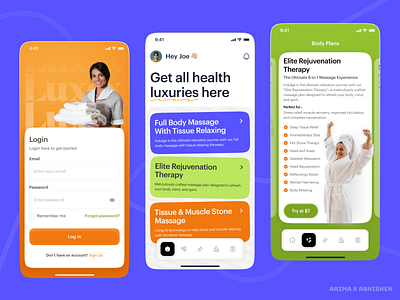 Luxury with Luxex app design branding design health app healthcare app illustration invoice massage app mobile app order ui ui design ux