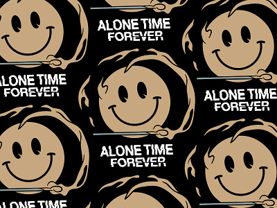 Alone Time Forever alone time badgedesign branding fire forever graphic design illustration illustrator logo match smiley face typography vector