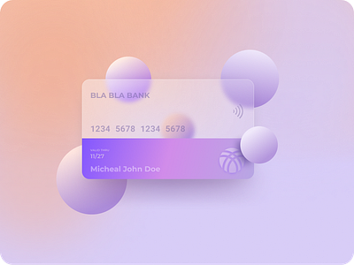 Credit card Design using Figma design figma glassmorphism