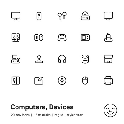 Myicons✨ — Computers, Devices, Electronic vector line icons pack essential icons figma icons icon design icon pack icons icons design icons pack interface icons line icons sketch icons ui ui design ui designer ui icons ui kit ui pack ui set web design web designer web ui