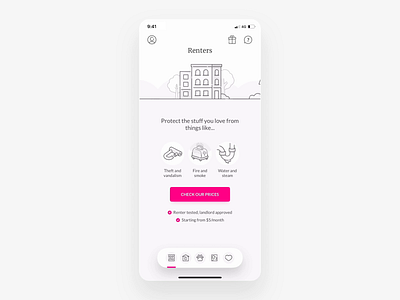 Multi-product app flow android animation app car card home illustration insurance interface ios lemonade life mobile pet renters screens ui ux