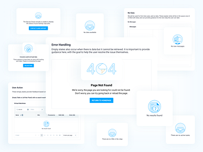 FerUI Design - Empty States 404 connection lost dashboard design system empty page empty state error state icons illustration interface loading no connection no data no document no message no search result product design ui ux vector