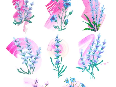 Oilpastel flowers flowers graphic design illustration oilpastel product design