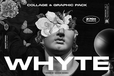 WHYTE Collage and Graphics 3d animation app branding bundle clipart collection design graphic design illustration logo motion graphics ui