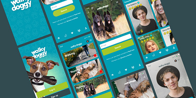 Dog walking app - Case Study branding graphic design ui