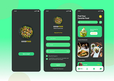 Food delivery app ui design app design u ui ui ux ux