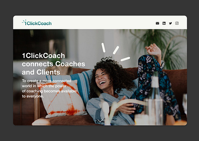 Landing page 1ClickCoach brand design branding design graphicdesign landingpage layout logo typography ui ux vector webdesign