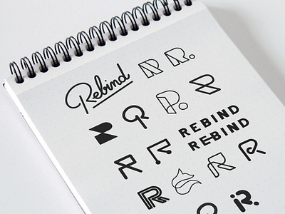 Rebind - Exploration branding communication identity logo mockup rebind sketch