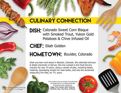 Culinary Connection poster design illustration typography