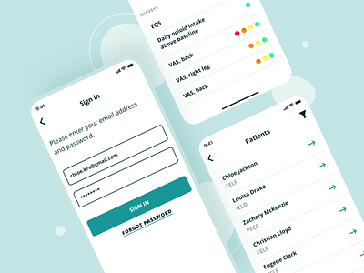 SPINEHealthie — Micro-interactions accessibility accessible control follow health minimal mobile app recovery simple surgeon user experience uxui