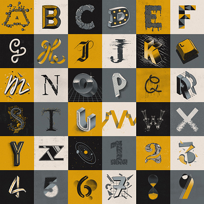 36 Days of Type 2020 36 days of type alphabet illustration lettering procreate type typography