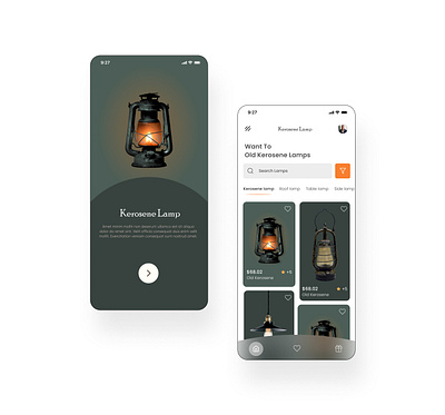 Old Kerosene Lamp Ui. riteshweb ui