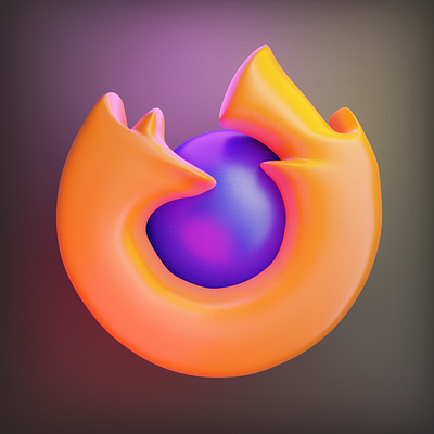 FireFox 3D Icon 3d darkicons3d design download firefox icon illustration